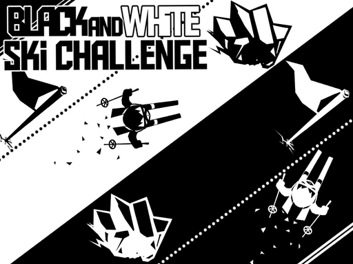 Black & white ski challenge online Arcade game