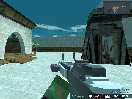 Blocky combat Shooting Arena 3D Pixel online Multiplayer game