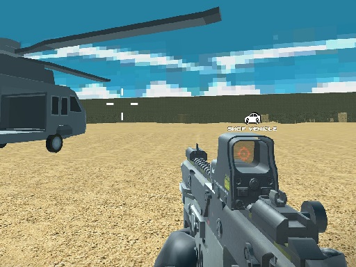 Blocky Combat Swat Vehicle Desert online Shooting game