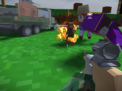 Blocky Zombie And Vehicle Shooting Multiplayer free online game
