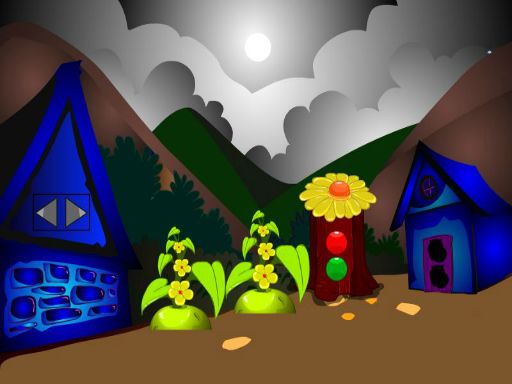Blue house bird escape online game