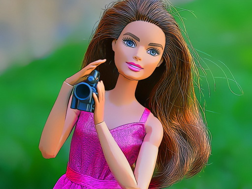 Brunette's Fashion Shots Jigsaw online game
