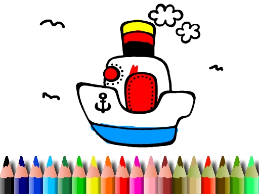 BTS Boat Coloring online game