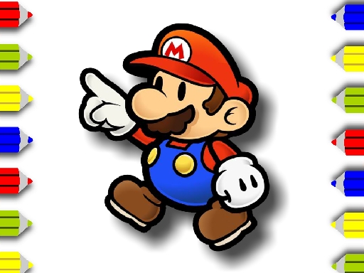 BTS Mario Coloring online Puzzle game