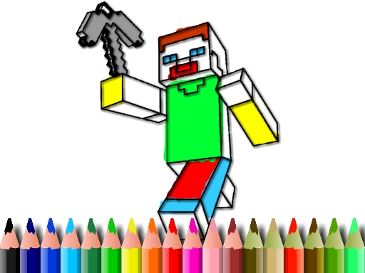 BTS Minecraft Coloring online Puzzle game