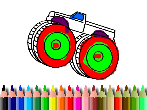 BTS Monster Truck Coloring online game