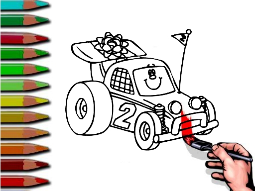 BTS Racing Car Coloring online game