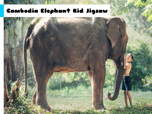 Cambodia Elephant Kid Jigsaw online game