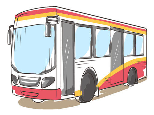Cartoon Bus Slide online game