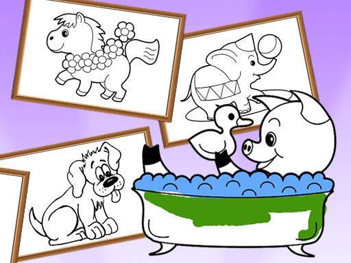Cartoon Coloring for Kids - Animals online game