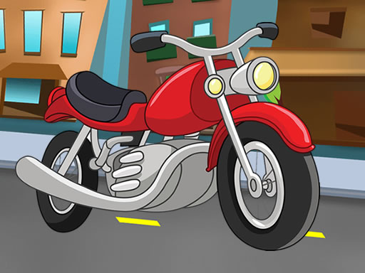 Cartoon Motorbike Jigsaw online Puzzle game