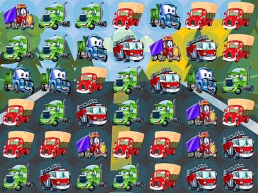 Cartoon Trucks Match 3 online Puzzle game