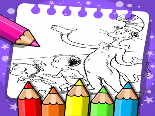 Cat In The Hat Coloring Book online Puzzle game