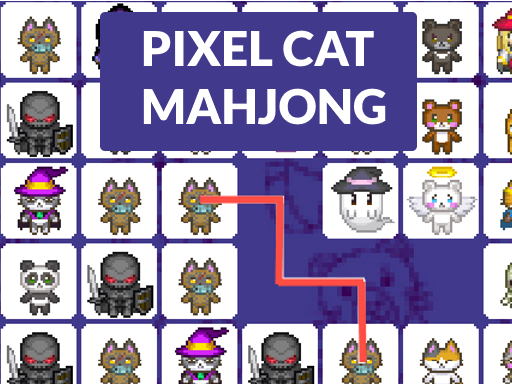 Cat Pixel Mahjong online Puzzle game
