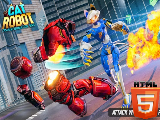 Cat Robot Transform War online Shooting game