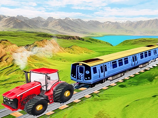 Chain tractor train towing game online Arcade game