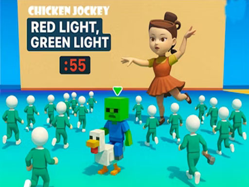 Chicken Jockey: Red Light Green Light online Arcade game