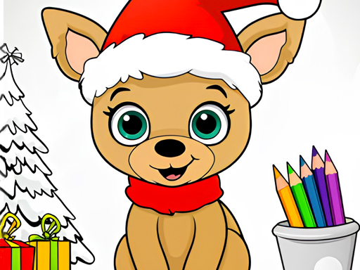 Christmas Coloring Game 2 online Girls game