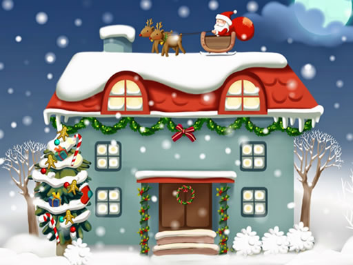 Christmas Rooms Differences online Puzzle game