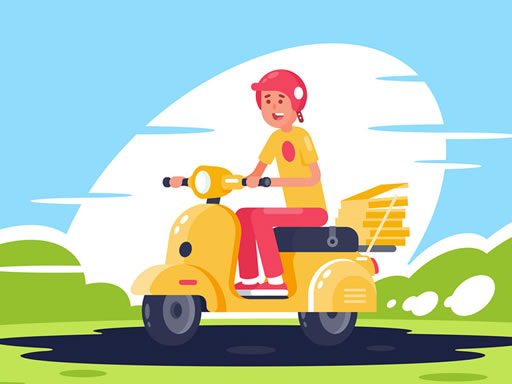 City Scooter Rides Jigsaw online game
