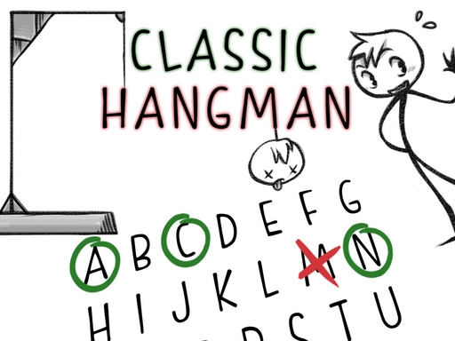 Classic Hangman online Stickman game
