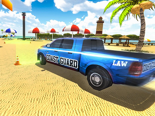 Coast Guard: Beach Car Parking online Boys game