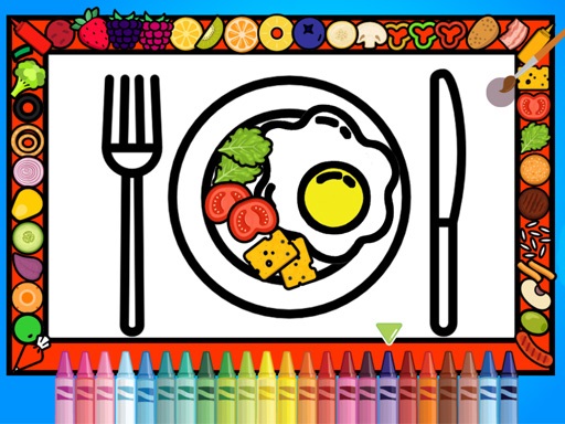 Color and Decorate Dinner Plate online game