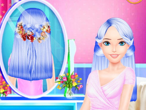 Colorful Braid Hairstyle Making online game