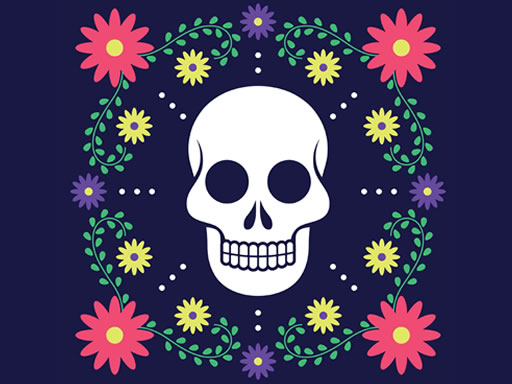 Colorful Skull Jigsaw online game