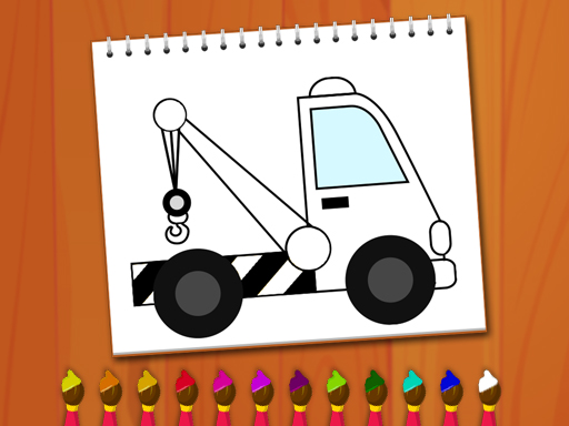 Coloring Book: Excavator Trucks online game