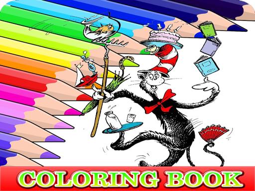 Coloring Book for Cat In The Hat online Puzzle game