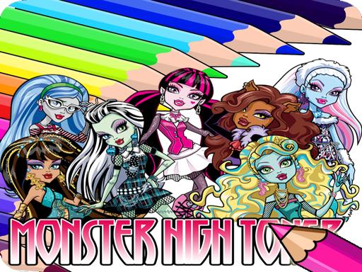 Coloring Book for Monster High online Puzzle game