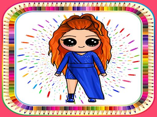 Coloring Book Game To Draw a Cute Creative Dolls online game