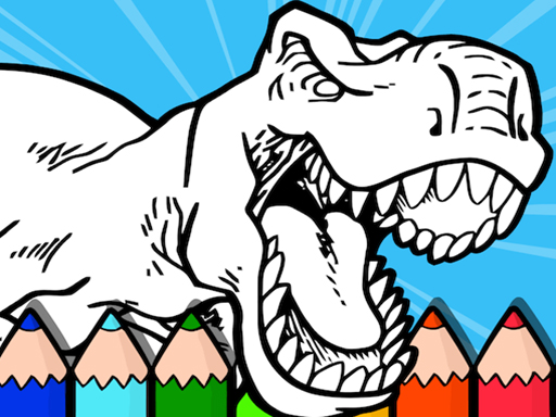 Coloring Dinos For Kids online Clicker game