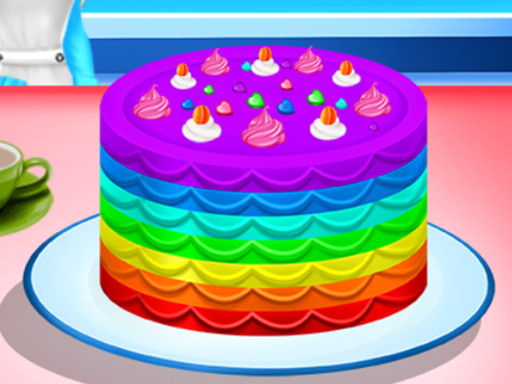 Cooking Rainbow Cake online Girls game