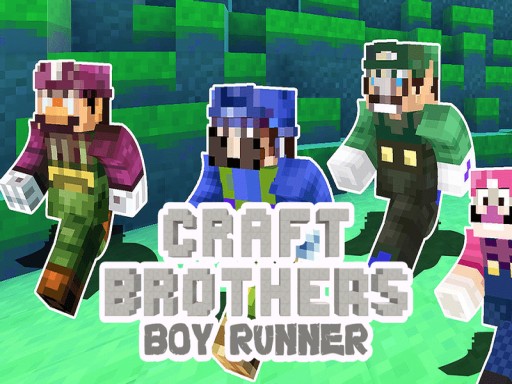 Craft Bros Boy Runner online Arcade game