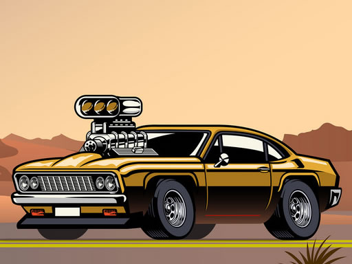 Crazy Big American Cars Memory online game