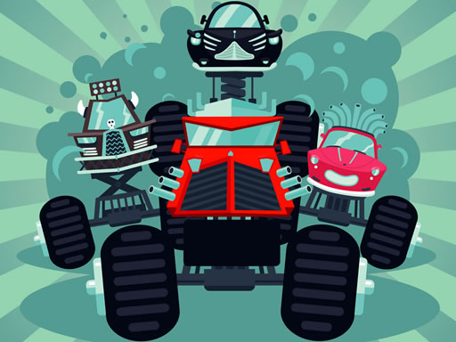 Crazy Monster Trucks Memory online Puzzle game