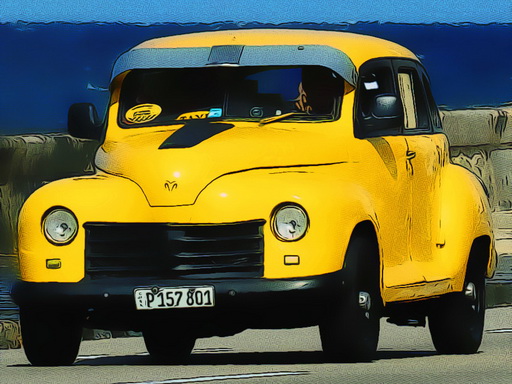Cuban Taxi Vehicles online Puzzle game