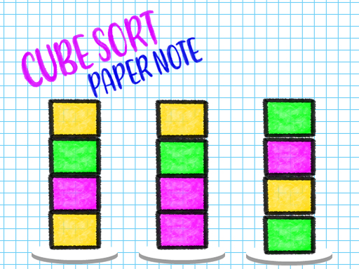 Cube Sort: Paper Note online Hypercasual game