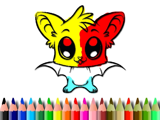 Cute Bat Coloring Book online game