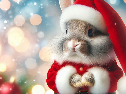 Cute Christmas Animals Jigsaw online game