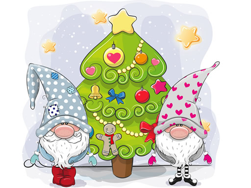 Cute Gnomes Hidden Stars online Puzzle game