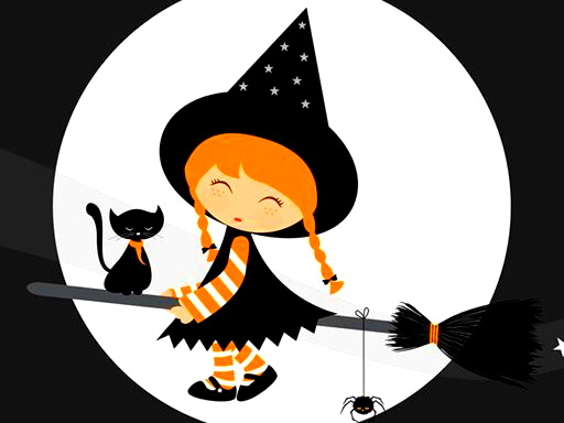 Cute Halloween Witches Jigsaw online Puzzle game