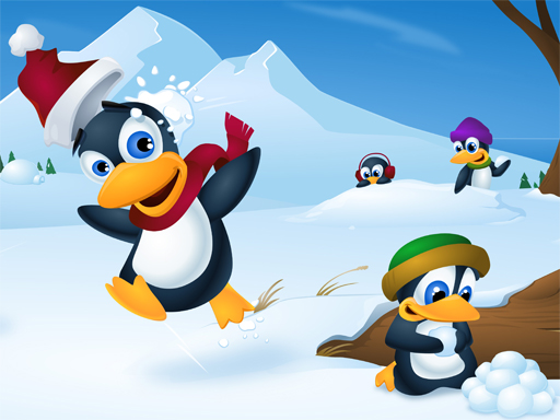 Cute Penguin Slide online game