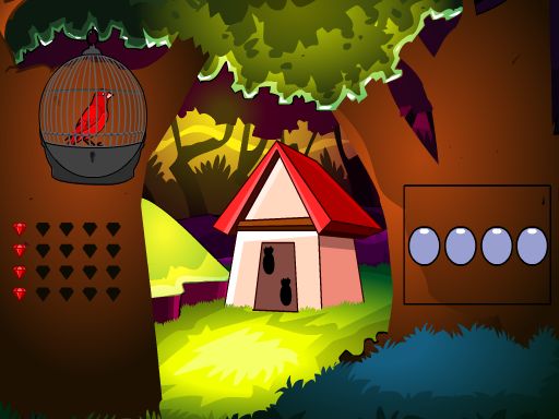 Cute Red Bird Escape online game