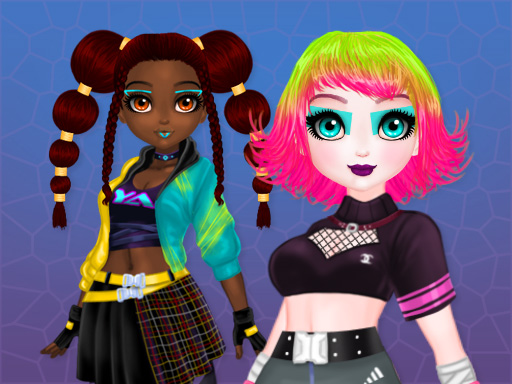 Cyberpunk Hairstyle 2200 online Girls game