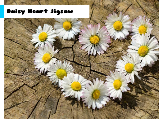 Daisy Heart Jigsaw online game
