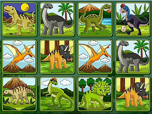 Dino Memory online Puzzle game