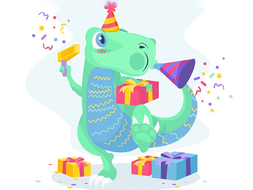 Dino Party Jigsaw online Puzzle game